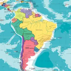 Mapa Ameryki Południowej: Geografia kontynentu.